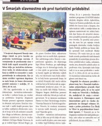 V marjah slavnostno ob prvi turistini pridobitvi